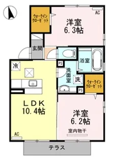 ガレンド吉尾 A棟【1階】の間取り