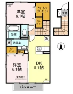 マール・ビビ B棟【2階】の間取り