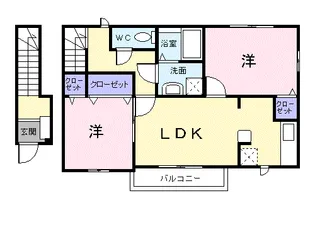 ベル・フィオーレ A棟【2階】の間取り