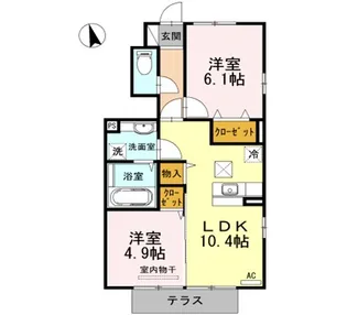 アビテプレミール【1階】の間取り