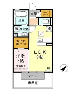 1LDKの間取り画像