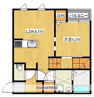 BELL BOITE(ベル・ボアート)【C101号室】の間取り