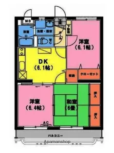 ユーミー由地【301号室】の間取り