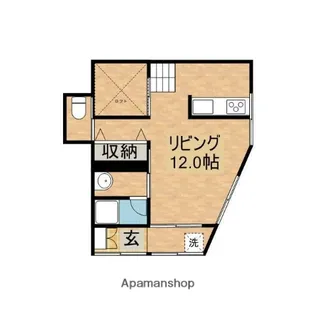 志比田ハウス(旧 アイコーポ志比田)【B(2F)号室】の間取り