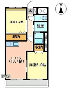 グランディール一万城【1階】の間取り