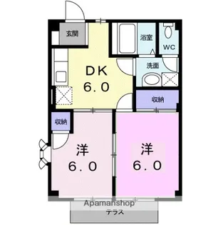セゾンシティ C棟【1階】の間取り