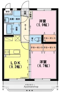 ユーミーアローレ【4階】の間取り