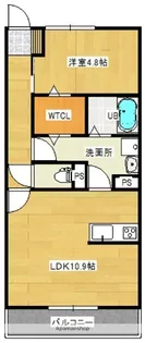 LIEN CORNOUILLER【105号室】の間取り