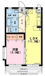 ユーミー上平野【1階】の間取り