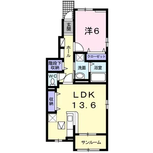 メゾン・ド・コンフォート Ⅰ【1階】の間取り