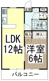 日昇コーポラスⅠ【202号室】の間取り