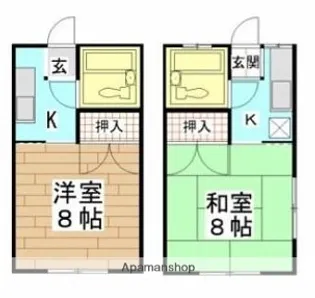 コーポ五月【2階】の間取り
