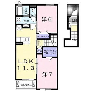 ポライトリー A【2階】の間取り