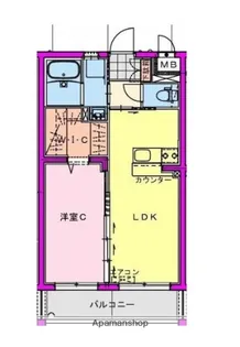 ポルトボヌール姫城RC【2階】の間取り