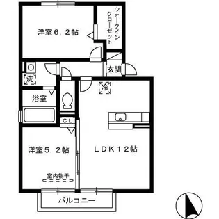 N’S BLANC D棟【2階】の間取り