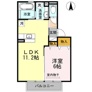 プラウド年見【2階】の間取り