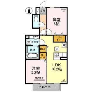 マール・ビビ C棟【1階】の間取り