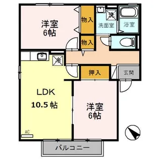 シェ・ドゥーブル A棟【1階】の間取り