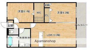 チェリーブロッサム久保原【2階】の間取り
