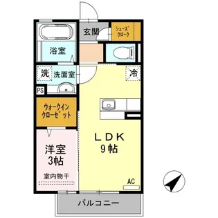 1LDKの間取り画像