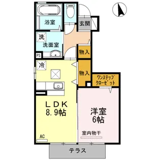 ガレンド吉尾 B棟【1階】の間取り