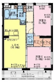 セブン・セブン都北【4階】の間取り