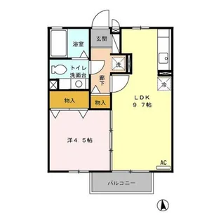 ヴィラ・モナリエール B棟【2階】の間取り