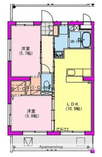 M10みまた【5階】の間取り