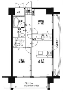 IRIS【401号室】の間取り