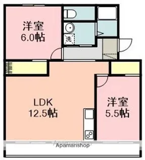 第二中村マンション【306号室】の間取り