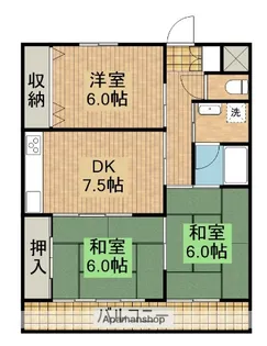 トレジャーコーポ黒木【202号室】の間取り