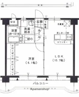 フローランテⅠ【5階】の間取り