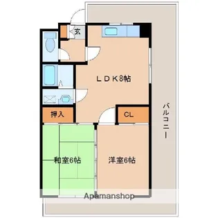 パームコート【501号室】の間取り