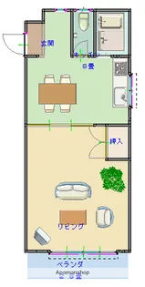 第10シャトーモリオカ【210号室】の間取り