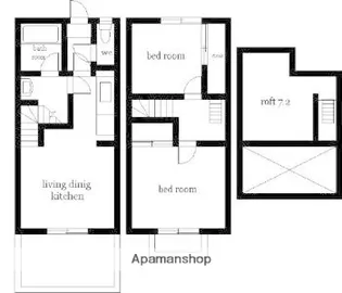 エレガンス飛江田【1A号室】の間取り