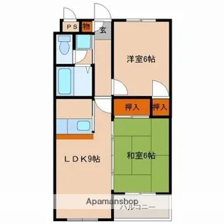 スカイパーク33【2階】の間取り