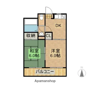 第一共栄レジデンス【2C号室】の間取り