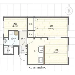 第6三蔵ビル【405号室】の間取り