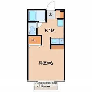 プレジール月見ヶ丘【205号室】の間取り