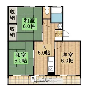 平和台コーポ【105号室】の間取り