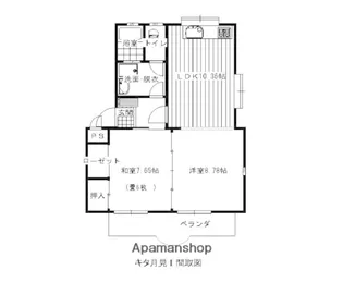 キタ月見Ⅰ【202号室】の間取り