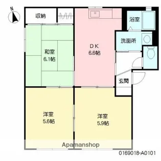 ウイロウ F【1階】の間取り