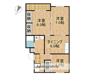 リージェンシーフジモト【202号室】の間取り
