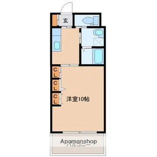 ワンリーフマンション【102号室】の間取り