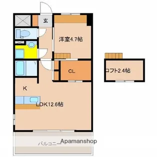 パル大橋【203号室】の間取り