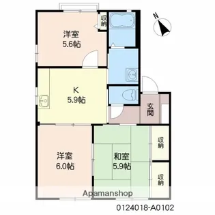 シャーメゾンはまぎり【102号室】の間取り