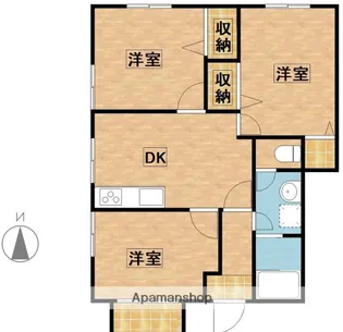 ピュアコートあさひヶ丘【101号室】の間取り