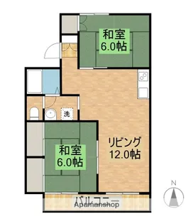 セジュール加納【A202号室】の間取り