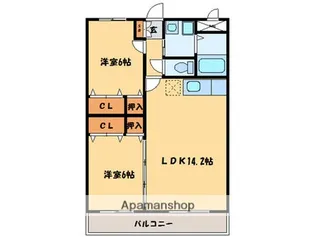 マリベール赤江【1階】の間取り