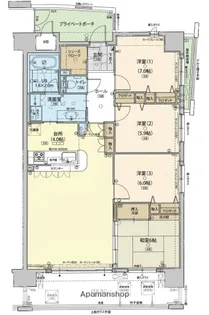 ポレスターアーバンシティ広島【206号室】の間取り